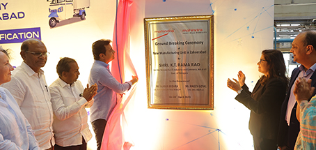 Mahindra  TRS organises ground-breaking ceremony of its EV manufacturing facility in Zaheerabad;